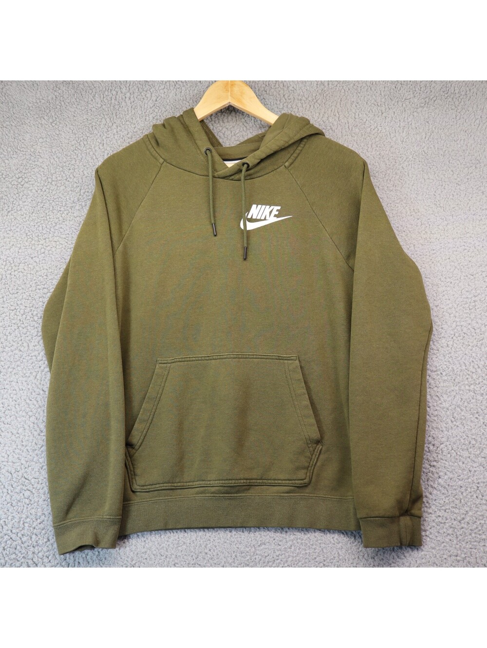 Nike Mens Sportswear Fleece Hoodie Olive AJ6315-399 Medium